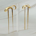 Long Drop Bow Earrings
