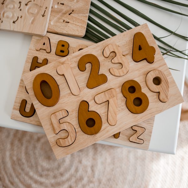 Natural Wood Number Puzzle