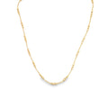 18K Gold Filled 4mm Beaded Chain Necklace (H184)